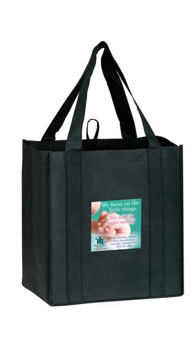 Heavy Duty Non-Woven Grocery Tote Bag w/Insert and Full Color (12"x8"x13") - Color Evolution